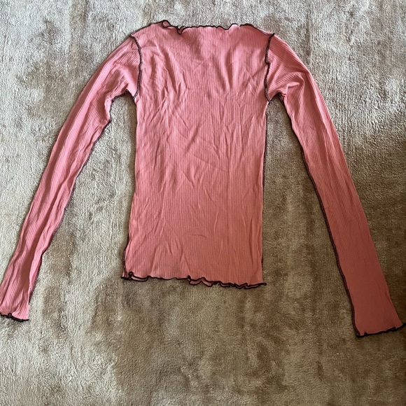 Pink Long Sleeve Women's Top - Picture 4 of 7